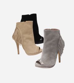 Suede Fringe Bootie