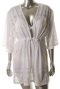 Top Cover-Up White Stretch Swimwear