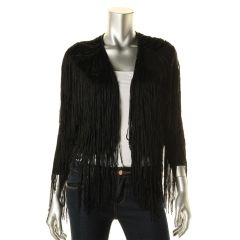 Black Open Front Cardigan Sweater 