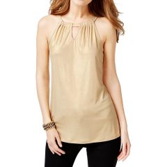 Metallic Gold Halter Top