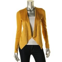 Yellow Open Front Cardigan Sweater