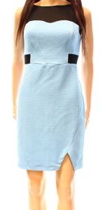 kensie blue textured sheath dress