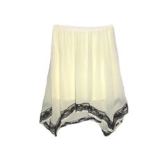 Women Cream Chiffon Skirt