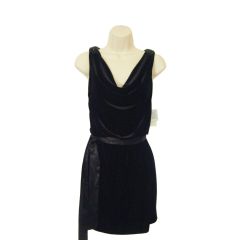 Black Velvet Beads Lace Dress