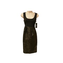 BLACK GOLD METALLIC COCKTAIL DRESS