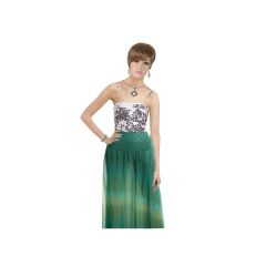 Juniors Green A-line Skirt