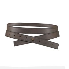 Gray Leather Double Wrap Belt