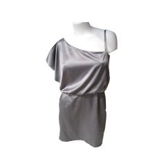 One-Shoulder Steel Gray Dress