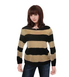 Black & Gold Striped Sweater