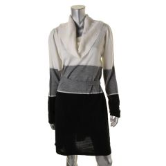 Black, Grey & Ivory Colorblock Sweaterdress