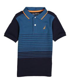 Sport Navy Graduated Stripe Polo