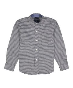 Sport Navy Stripe Button-Up