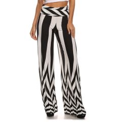 Navy & White Chevron Palazzo Pants