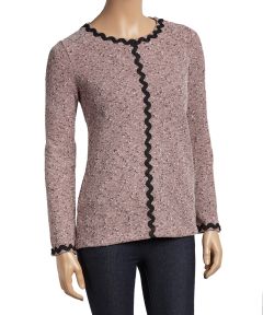 Pink & Black Boucle Top