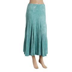 Aqua Faux Suede Maxi Skirt