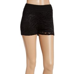 Black Crochet Shorts