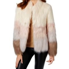 Beige Faux Fur Ombre Jacket  