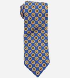 Baekgaard Riviera Blue Silk Classic Neck Tie