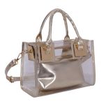 Women Gold Clear Messenger Shoulder Bag