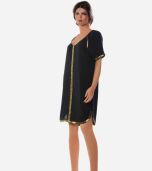 Black Contrast Trim Mini Cocktail Dress