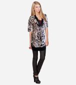 Black & White Empire Brickwork Tunic Shirt