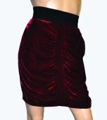 Dark Sangria Silk Blend Skirt