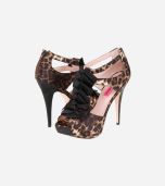 Iconnn Leopard Satin Women Peep Toe