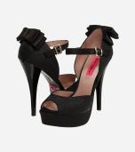 Pump Heels Peep Toe Glitter Shoe