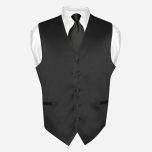 Black Tuxedo Waistcoat