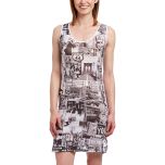Black & White Newsprint Sleeveless Dress