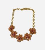 Orange Flower Charms Necklace