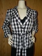 Petite Checkered Blazer