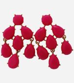 Pink Stone Chandelier Earring