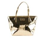 Gold Metallic Patent Leather Handbag 