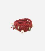 Leather Braid Charm Anklet Cuff Bracelet