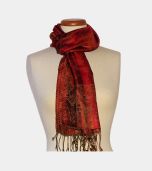 Silk Copper Chocolate India Scarf