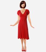 Red Pleated Dress